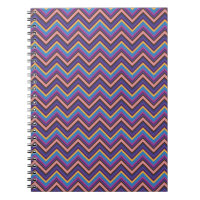 Chevron exótico em roxo, azul, rosa e Dourado