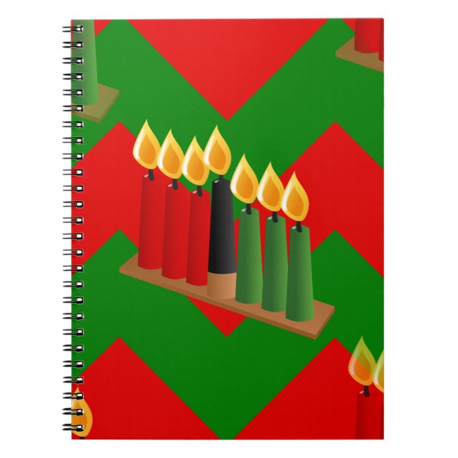 Caderno Espiral chevron kwanzaa (Frente)