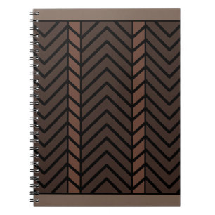 Caderno Espiral Chevron Pattern Brown