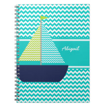 Chevron Sailboat no notebook personalizado Chevron