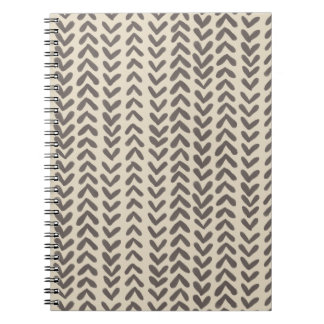 Caderno Espiral Chevron stripe - clay brown