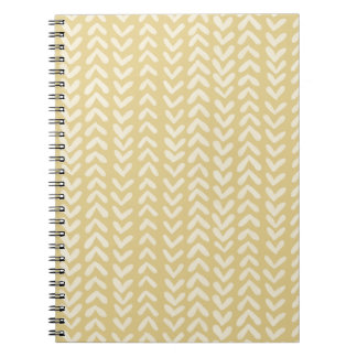 Caderno Espiral Chevron stripe - ocher yellow