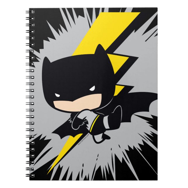 Caderno Espiral Chibi Batman Lightning Kick (Frente)