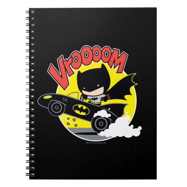 Caderno Espiral Chibi Batman No Batmobile (Frente)