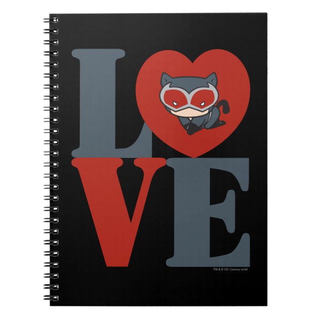 Caderno Espiral Chibi CatWomen LOVE (Frente)
