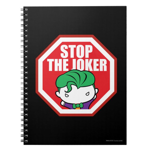 Caderno Espiral Chibi - Sinal "Stop The Joker" (Frente)