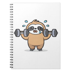Caderno Espiral Chibi Sloth Academia Falha � Diversão Kawaii Engra