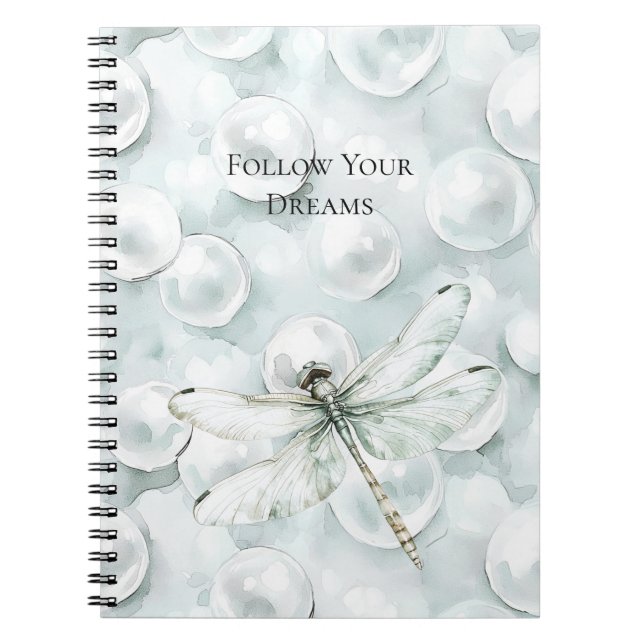Caderno Espiral Chic Blue Dragonfly Dream (Frente)