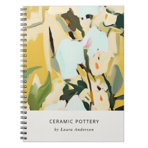 Caderno Espiral Chic Boho Amarelo Colorido Ochre Pintado