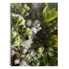 Caderno Espiral Chic Dark Green Botanical Leaves