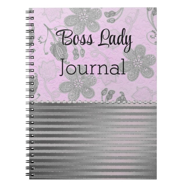 Caderno Espiral Chic Floral Boss Lady (Frente)