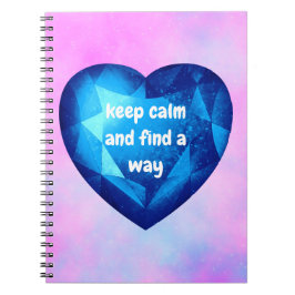 Caderno Espiral Chic fresh blue Diamond quote affirmation