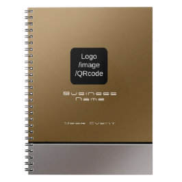 Caderno Espiral Chic Modern Business Logo Brown