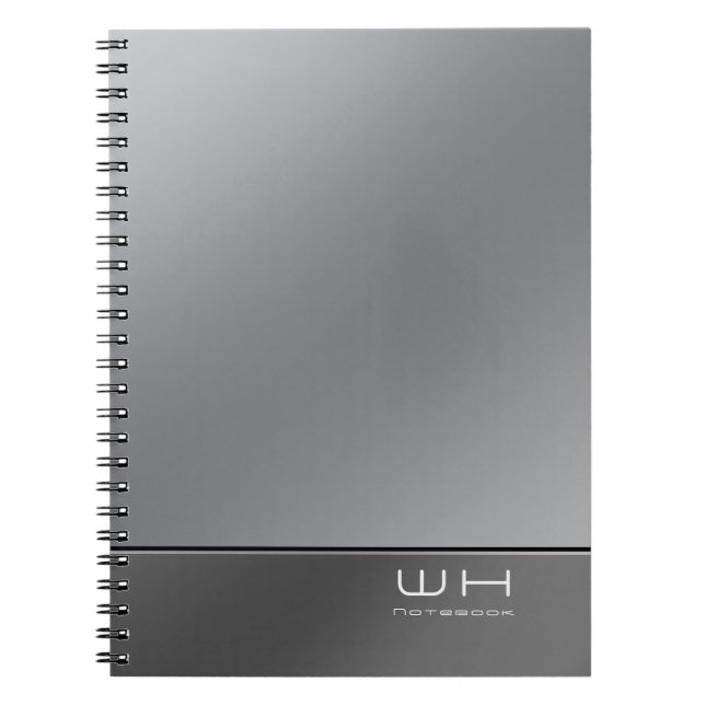 Caderno Espiral Chic Modern Business Silver (Frente)