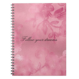 Caderno Espiral Chic Pink Lace