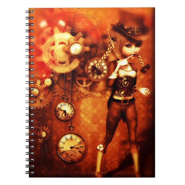 Caderno Espiral Chic Steampunk (Frente)
