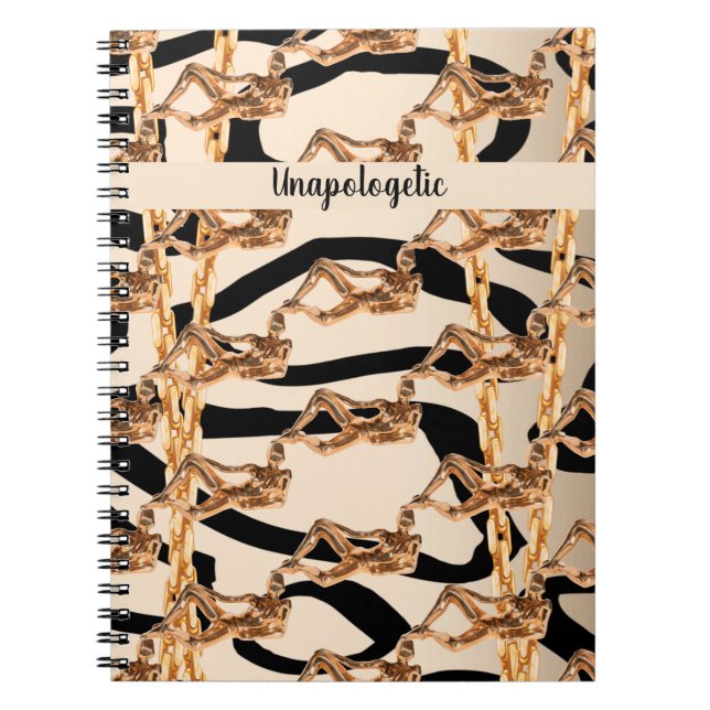 Caderno Espiral Chic Wild Sem Peça De Perdão Luxuosa Bday Gift Gir (Frente)