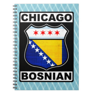Caderno Espiral Chicago Bósnio Americano