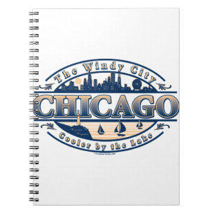 Caderno Espiral Chicago da cidade ventosa