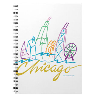 Caderno Espiral Chicago Skyline