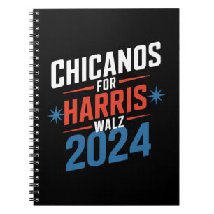 Caderno Espiral Chicanos para Harris Walz 2024 Presidencial 