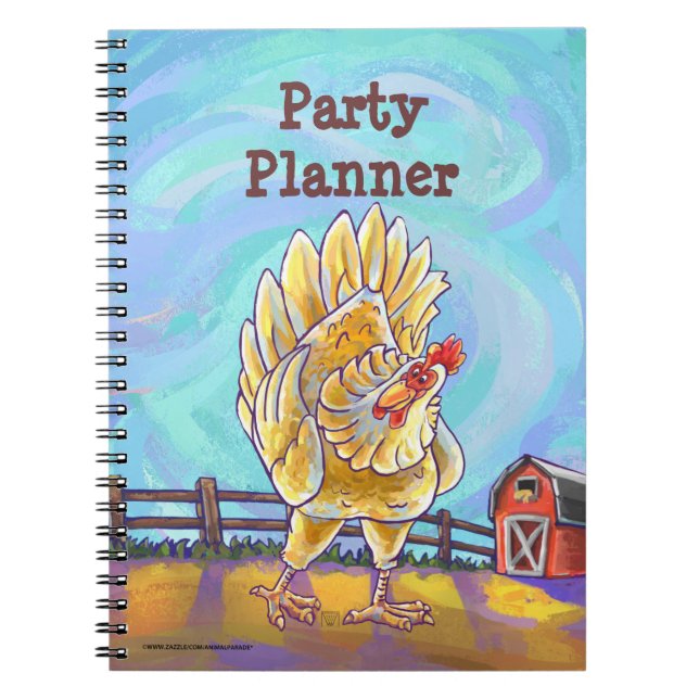 Caderno Espiral Chicken Party Center (Frente)