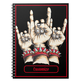 Caderno Espiral Chifres Pretos Personalizados