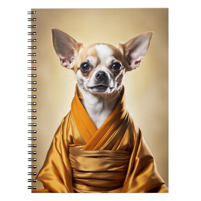 Caderno Espiral Chihuahua Budista (Frente)