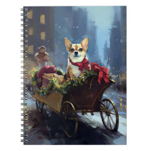 Caderno Espiral chihuahua Christmas Fesason