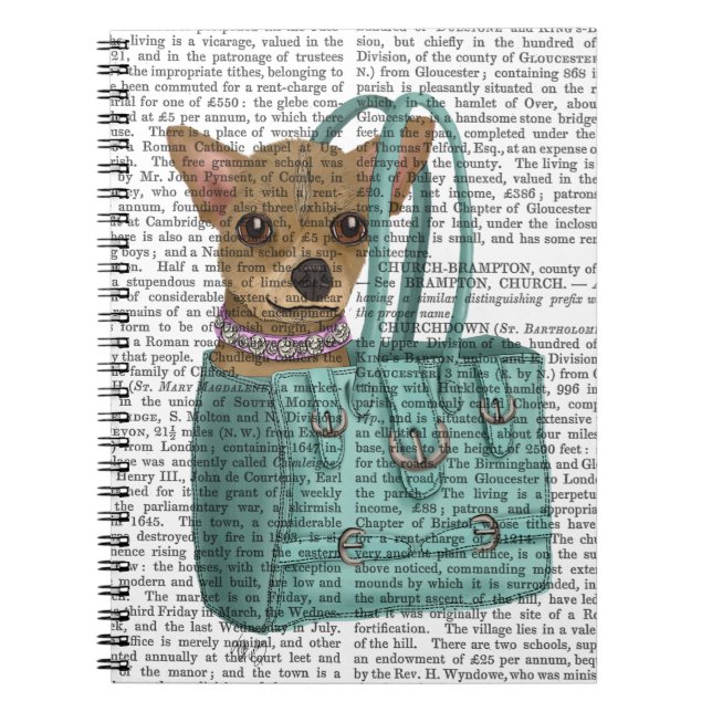 Caderno Espiral Chihuahua em Bag (Frente)