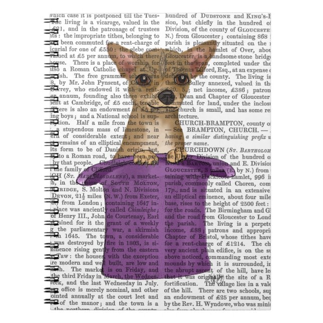 Caderno Espiral Chihuahua no Top Hat (Frente)