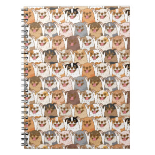 Caderno Espiral Chihuahua Pattern