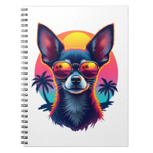 Caderno Espiral Chihuahua Pintura Abstrata Cor Cachorro Fofo Co