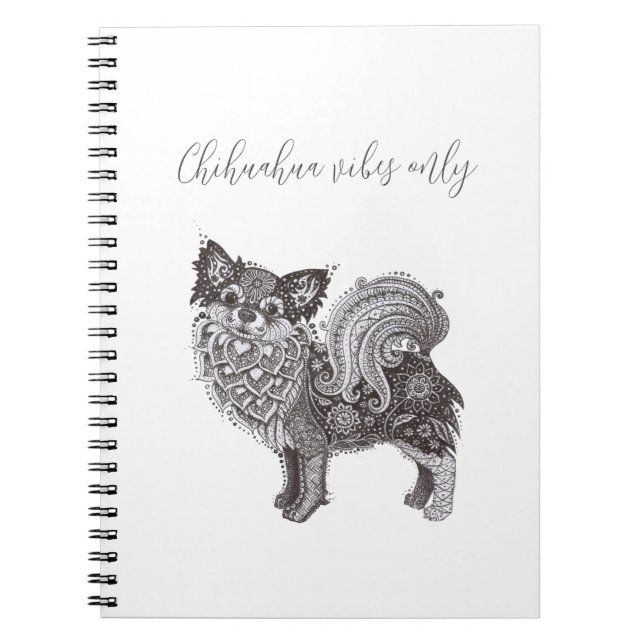 Caderno Espiral Chihuahua Vibes Classic Notebook (Frente)