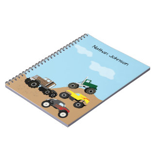 Caderno Espiral Children's Monster Truck School