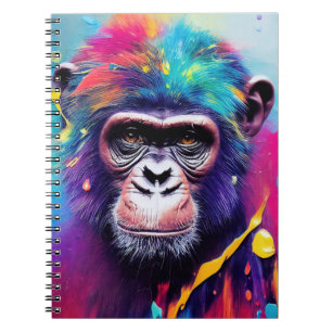 Caderno Espiral Chimpanzé Ape Animal Discovery Adventure Nature