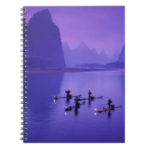 Caderno Espiral China, Rio Li. Pescadores corvos.