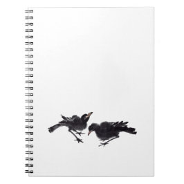 Caderno Espiral Chinesische Tuschekunst mit Vogelmotiv