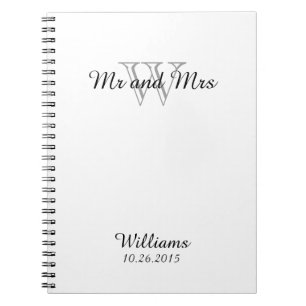 Caderno Espiral CHIQUE NOTEBOOK_ " Sr. & Sra." BRANCO