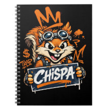 Chispa Graffiti Squirrel Spiral Notebook