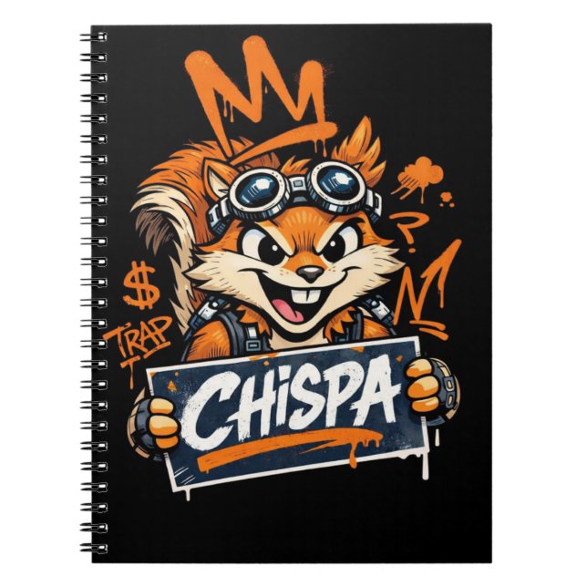 Caderno Espiral Chispa Graffiti Squirrel Spiral Notebook (Frente)