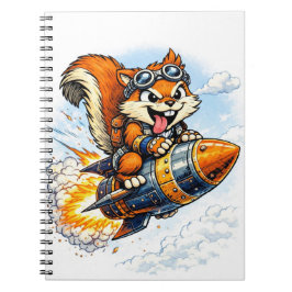 Caderno Espiral Chispa the Rocket Squirrel Spiral Notebook