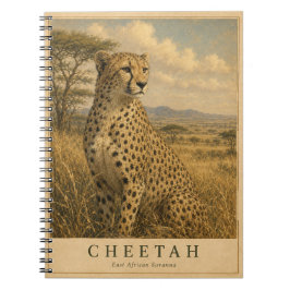 Caderno Espiral Chita Savana da África Oriental VINTAGE