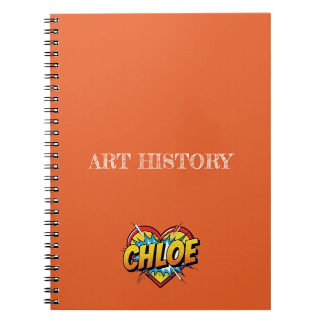 Caderno Espiral Chloe Orange (Frente)