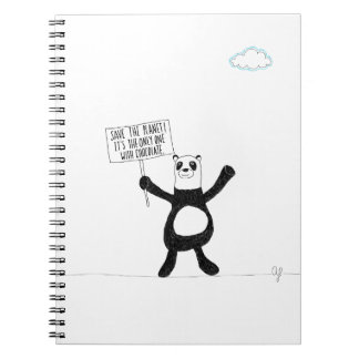 Caderno Espiral Chocolate da panda
