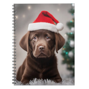 Caderno Espiral Chocolate Labrador Natal