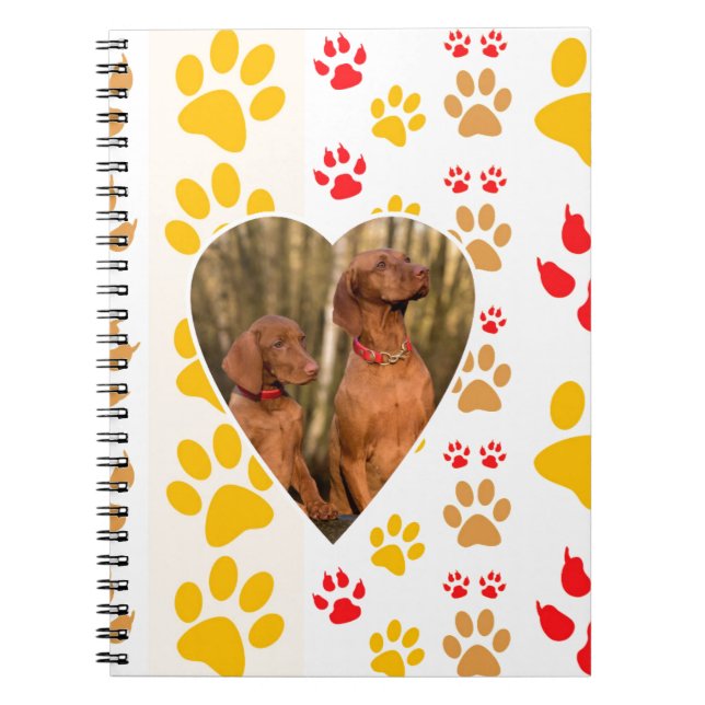 Caderno Espiral Chocolate Labrador Retriever Cachorro Corações Pap (Frente)