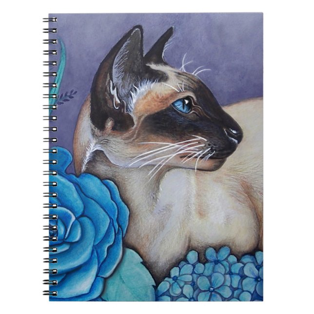 Caderno Espiral Chocolate Point Siamese Cat (Frente)