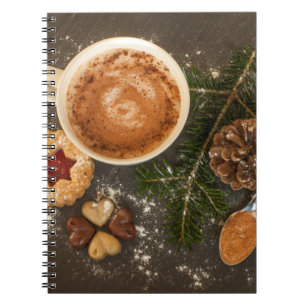 Caderno Espiral Chocolate Quente de Natal