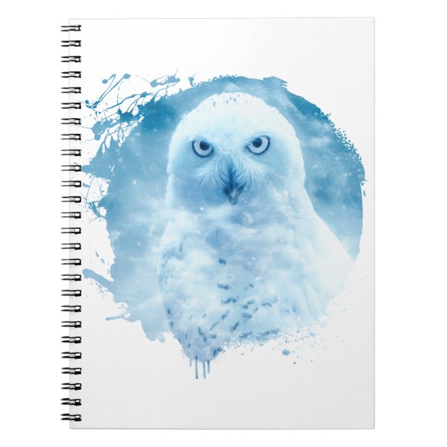 Caderno Espiral Chouette Oiseau Animal Vie Sauvage Forêt Nature (Frente)